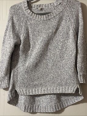 GAP‎ Marled Crewneck Sweater in Blue and White
